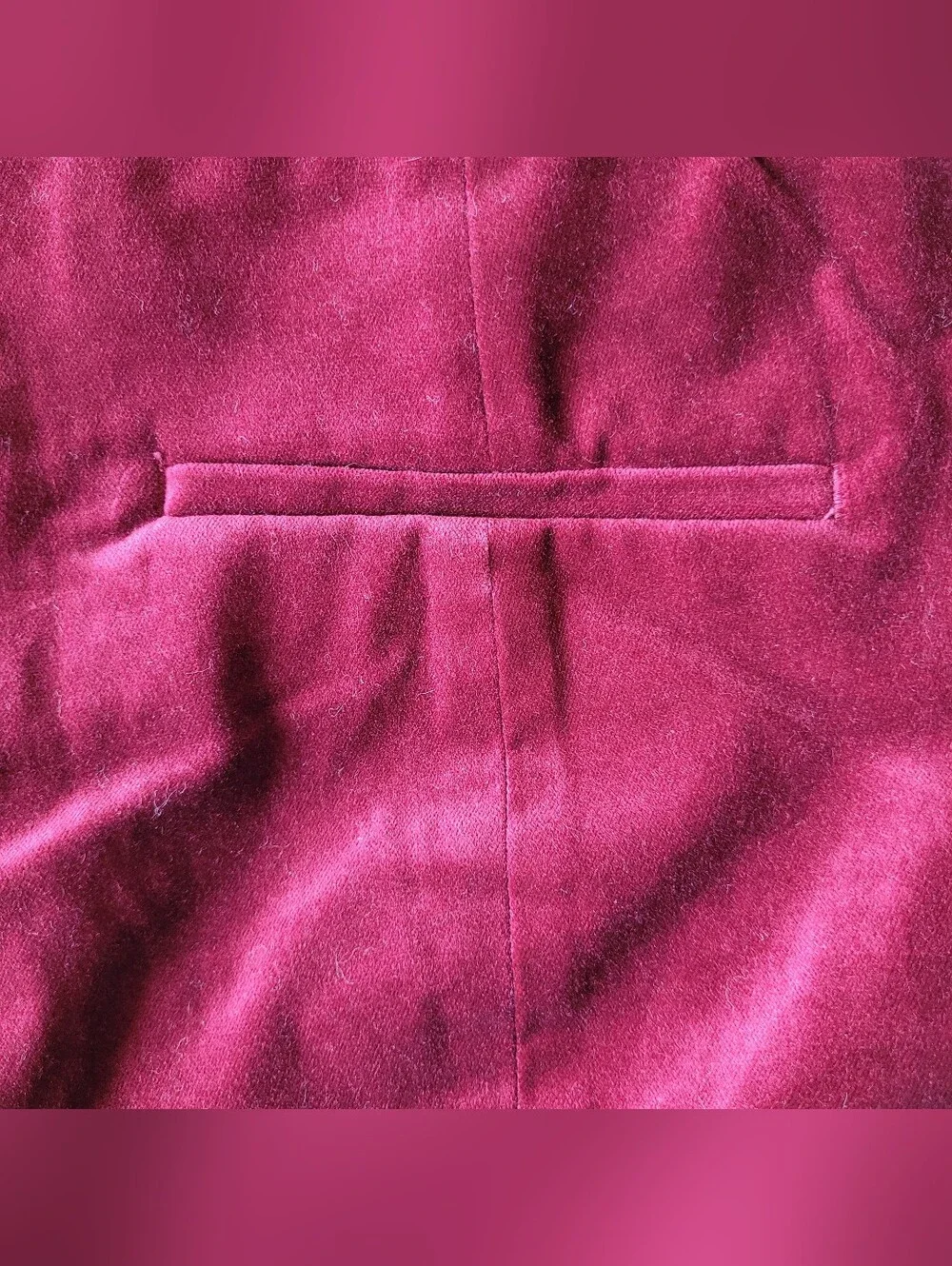 NWT J. Crew Stella Pant In Velvet, Inky Burgundy
